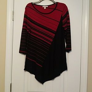 Red & Black Tunic Sweater
